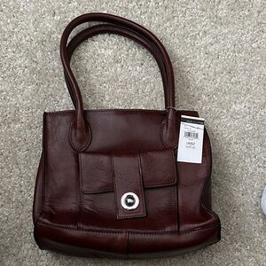 Wilsons Leather Deep Burgundy Shoulder Bag